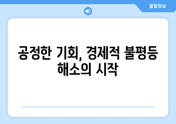 경제적 불평등 해소를 위한 노력