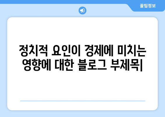 정치적 요인이 경제에 미치는 영향