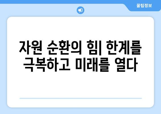 경제적 자원의 재활용과 효율성