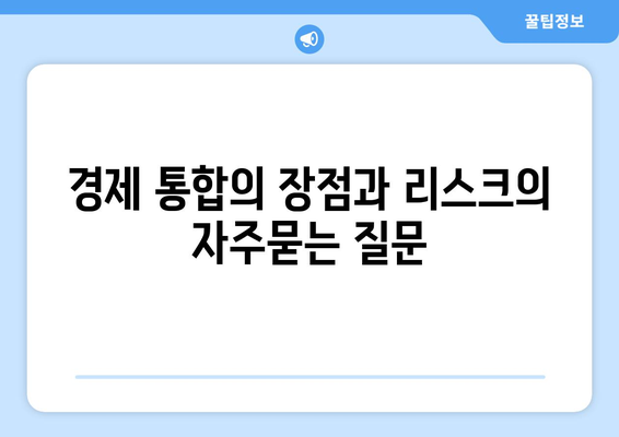 경제 통합의 장점과 리스크