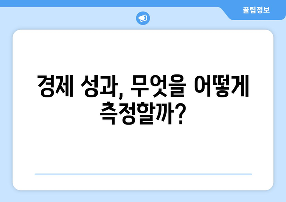 경제 성과 평가 기준과 방법